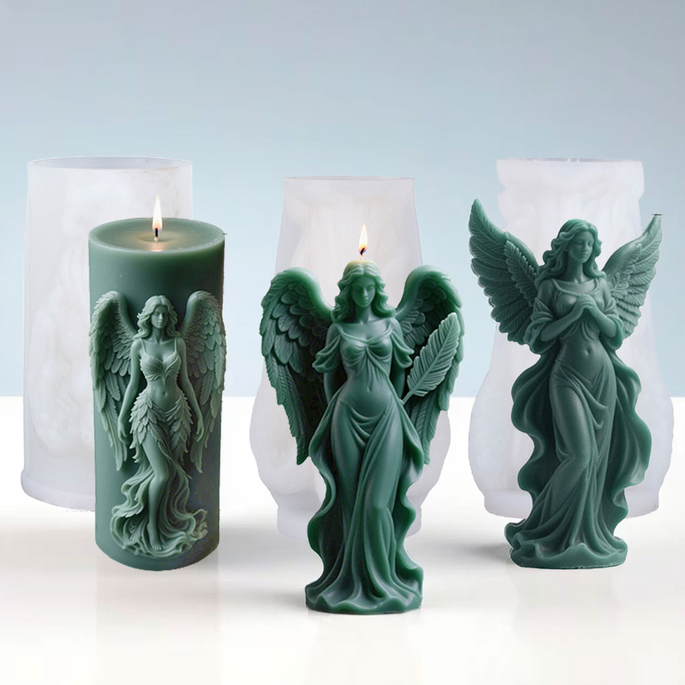 Candle Supplies Store - Vleugels Godin Geurende Siliconen Kaars Schimmel