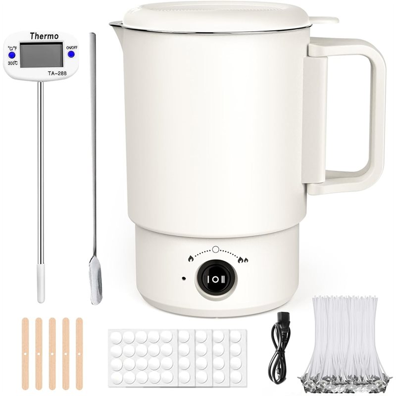 Candle Making Supplies Uk - A47U Elektrische Wasmeltpotset Met Thermometer 800ML