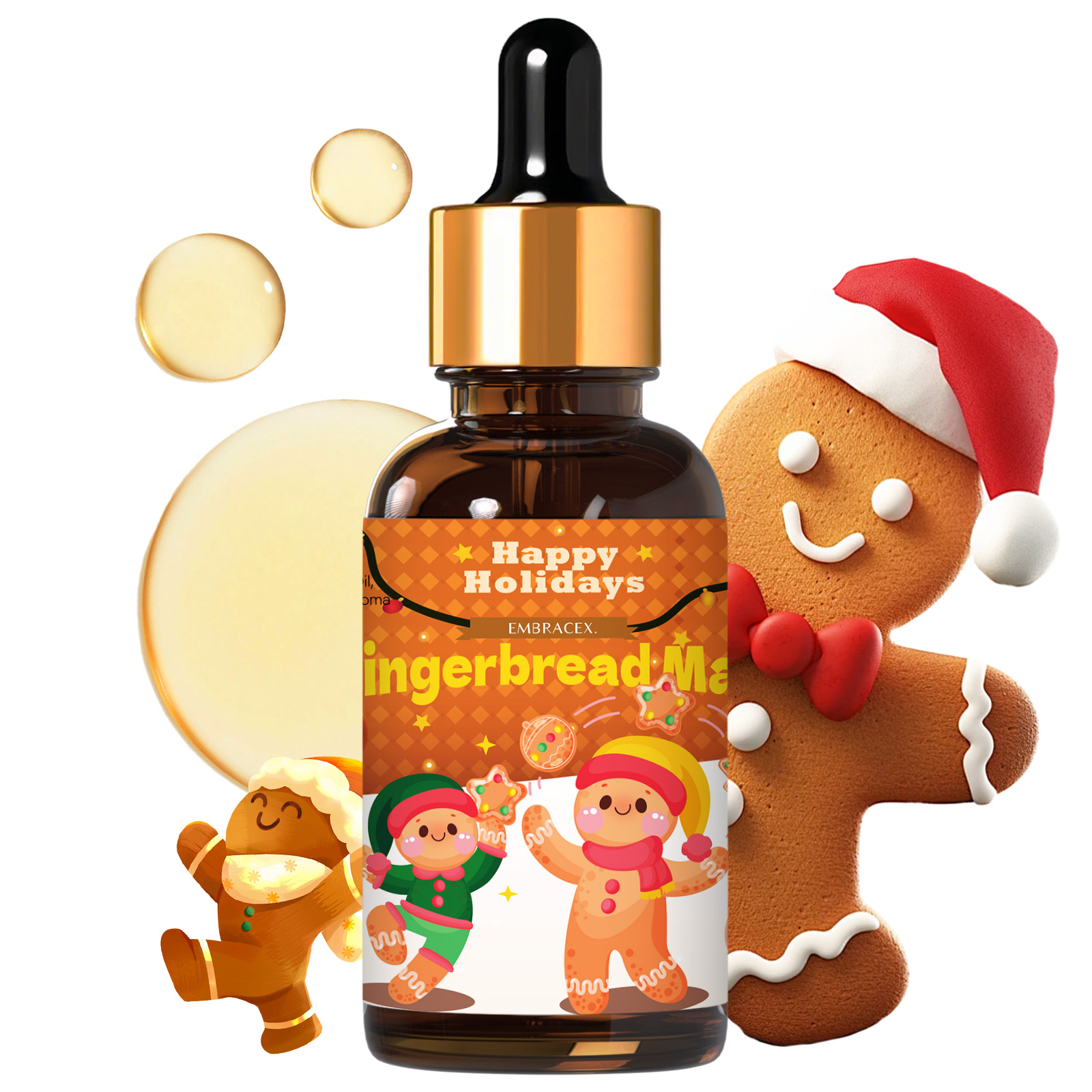 Candle Supplies Fragrance Oil - 30ml Gingerbread Man Geuroliën Autobenodigdheden, Kaarsenmaakcadeau