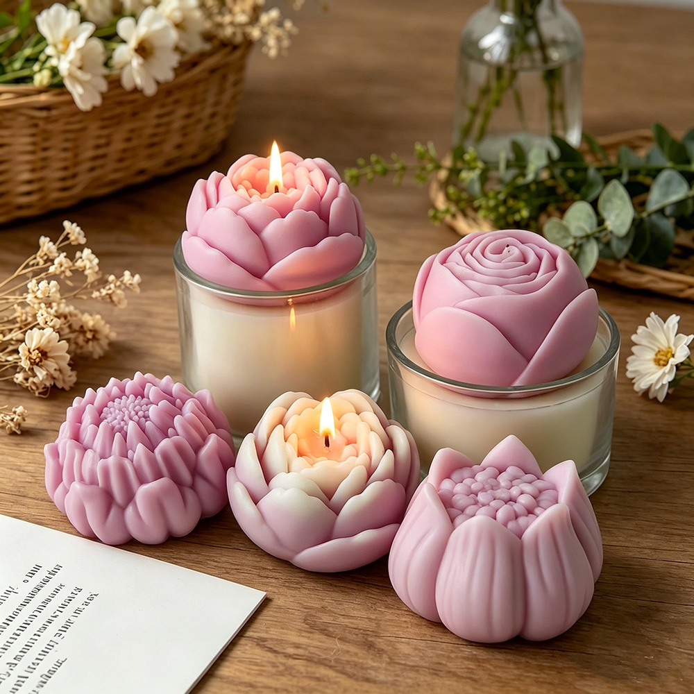 3D Bloem Siliconen Mal Pioenro - Candle Supplies Store recensie en prijs