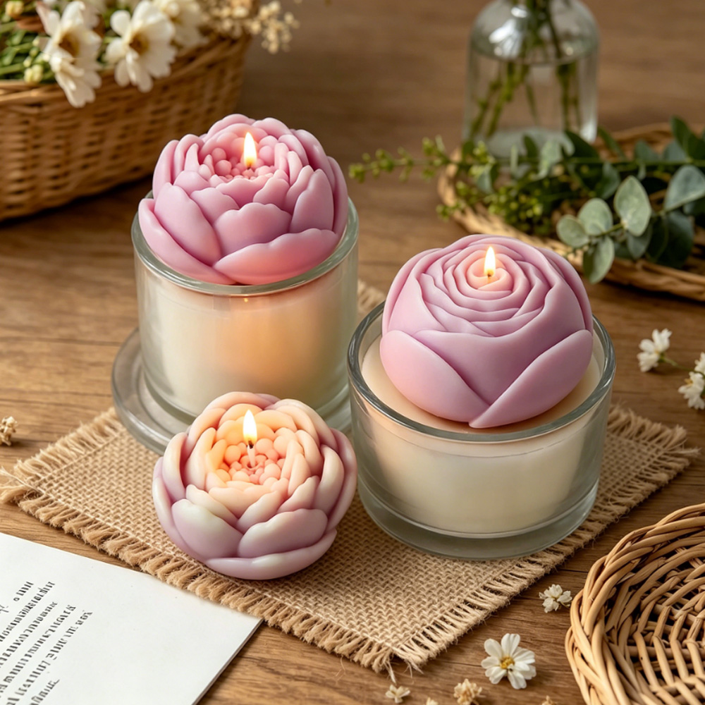 3D Bloem Siliconen Mal Pioenro - Candle Supplies Store recensie en prijs